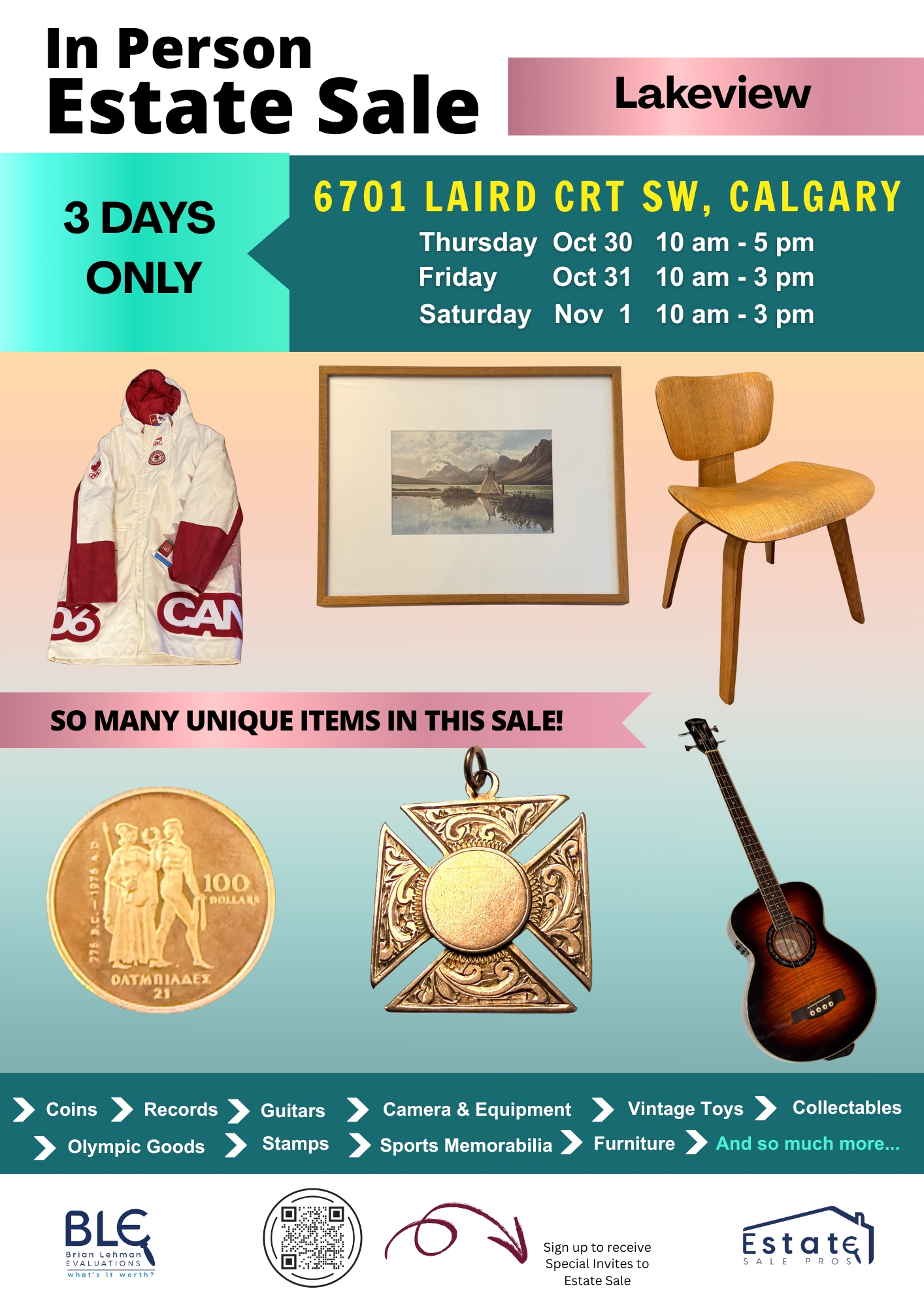 Lakeview Estate Sale Flyer